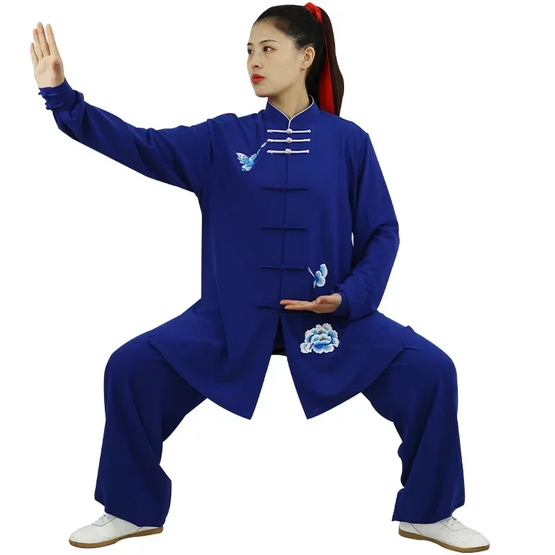 Traditional Chinese Taiji Long Sleeved Wushu Taichi Women Kungfu Uniform Suit Uniforms Tai Chi Exercise Clothing 12 MN4