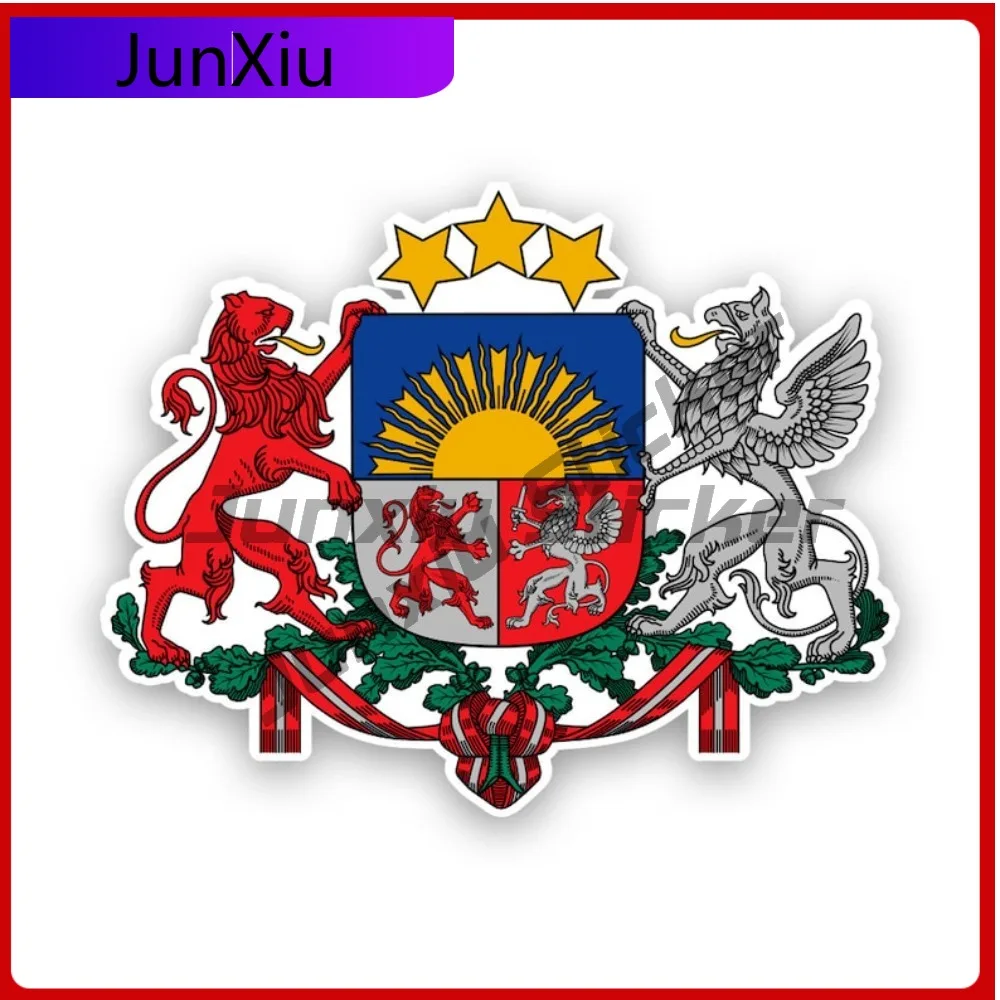 

Latvian Coat Of Scratch Resistant Fade Resistant Cartoon For Laptop Bumper Helmet Self Adhesive Removable Decor Anime Style