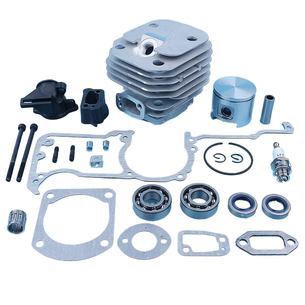 

48mm Cylinder Piston Crank Bearing Gaskets Kit For Jonsered 630 625 Chain Saw Oil Seal Carb Bolt Intake Spacer Spare Parts