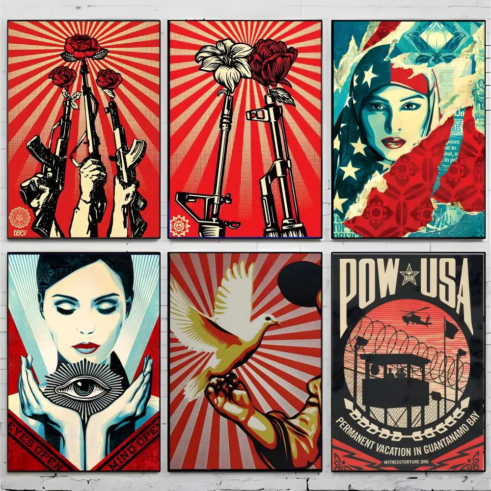rey artist streetart S-Shepard Fairey Poster Superior Home Space  Indoor Decorative Art & Home Decor