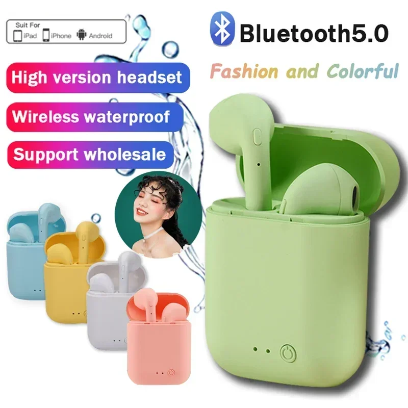 Original TWS I12 Macaron Wireless Bluetooth Headset Matte Sport Binaural Earbuds Wireless Headphones Bluetooth Earphones