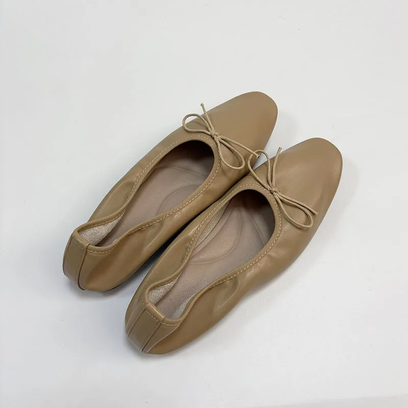 Plus Size 43 Modische Weiche Slip-On Schuhe für Damen, Lässige Ballerinas mit Schleifenknoten, Damen Tanzschuhe, Neu – Detail 15