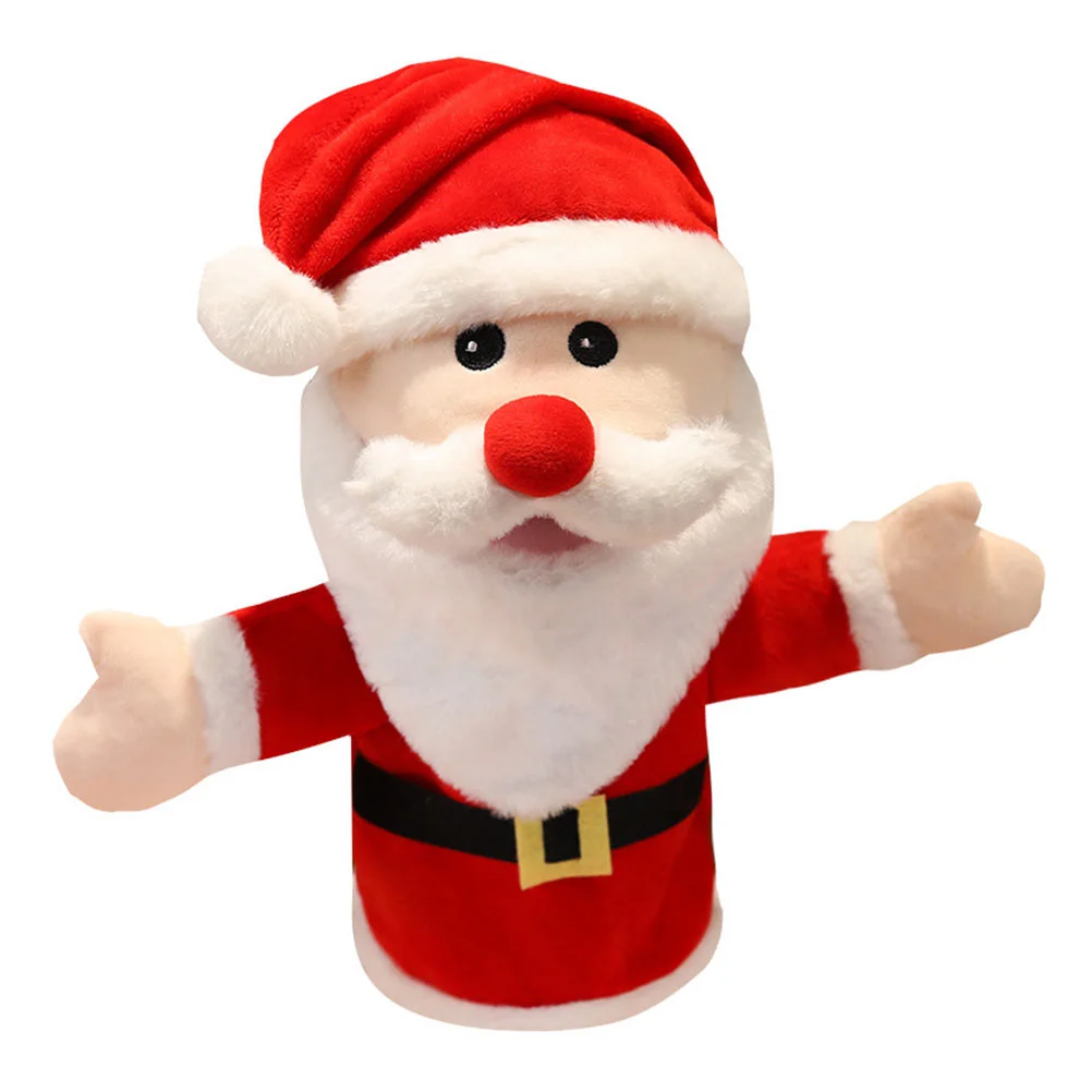 Santa Handpuppe Aufbewahrungstasche Mini Finger Entzückendes Kinderspielzeug Weihnachten Baumwolle Plüsch