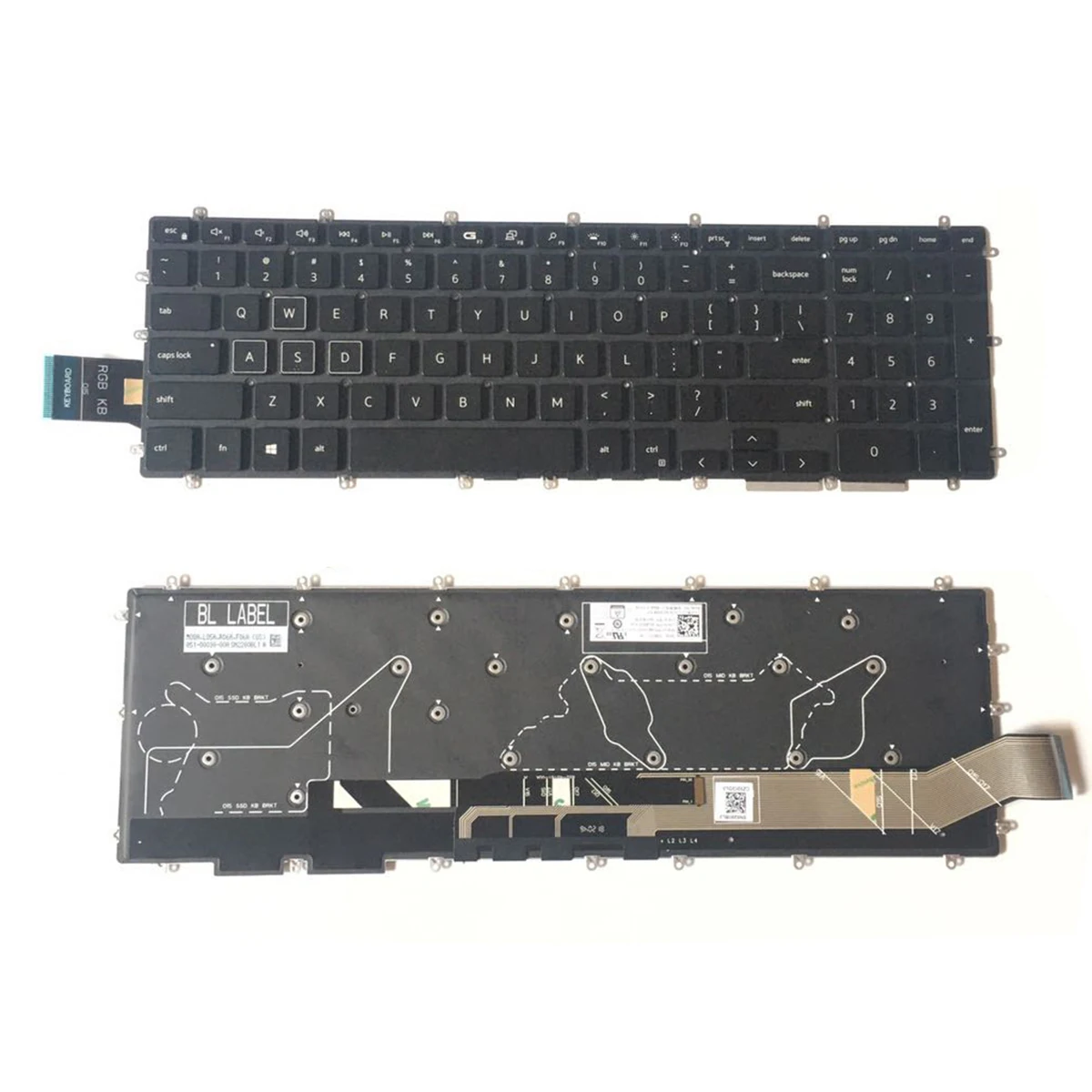 

NEW for Dell Alienware M15/M17 R1 US ENGLISH Keyboard with AlienFX LED - 01PGHR