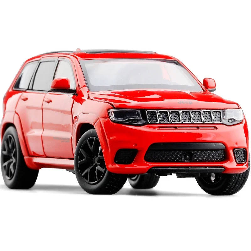 1:32 Jeep Grand Cherokee Track hawk Toy Off-Road Vehicles Alloy SUV Car Open Door Model Toys Kids Gift V219