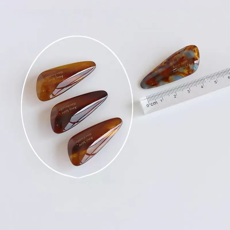 2 teile/satz Acetat Haar Clips Nette Süße Waterdrop Geometrische Barrettes Seite Pins Haarnadel Frauen Haar Zubehör – Detail 4