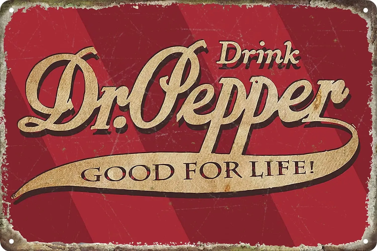 Vintage Dr Peppers Plugs Tin Metal Tin Sign Tin Plate Sign Wall Art Decor TIN SIGN 8X12 INCH sign