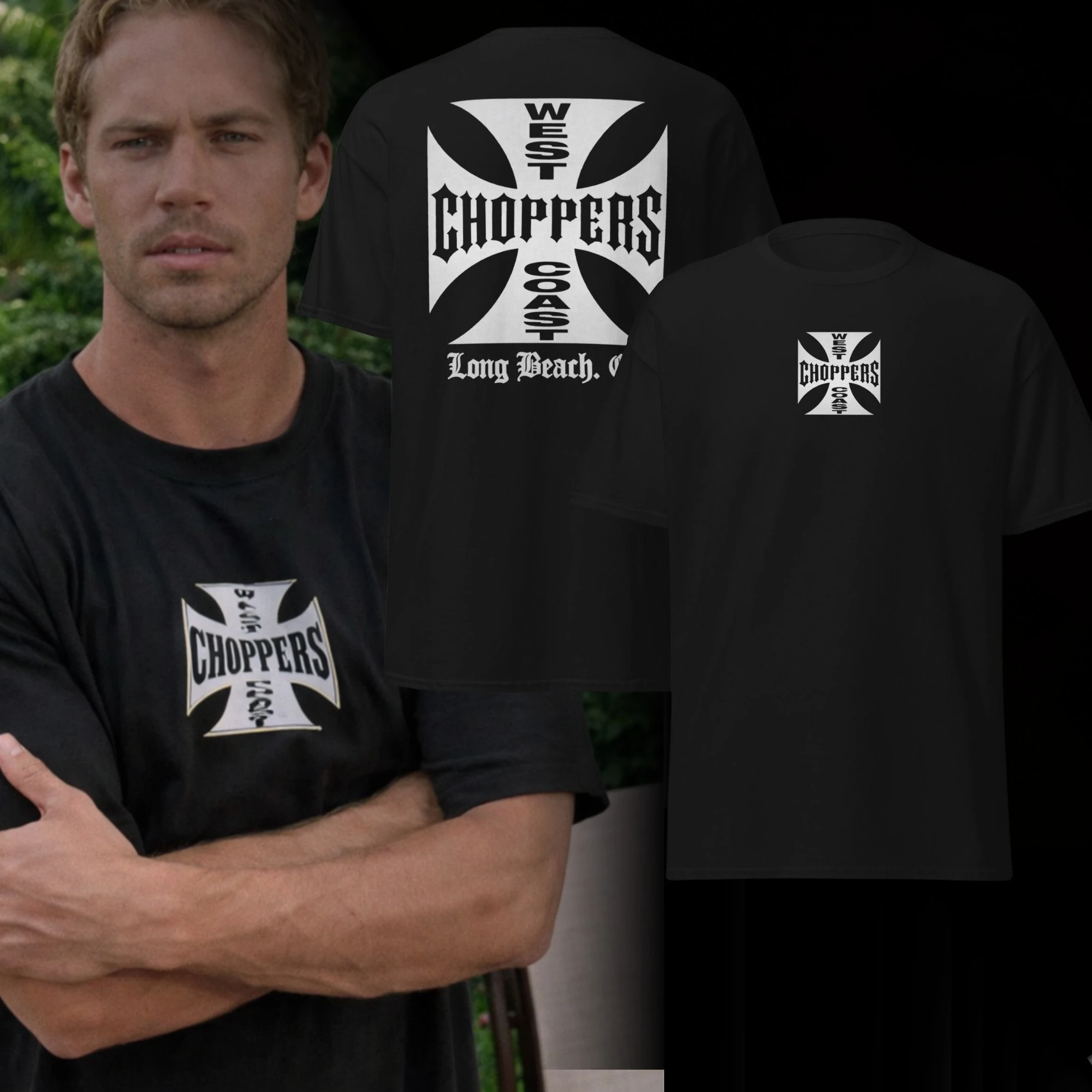 Image of Sommer Mode T-Shirt Damen Herren Baumwolle West Coast Choppers Print T-Shirt Lässiges Kurzarm O-Ausschnitt T-Shirt Vintage Kleidung Tee