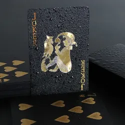 Gioco di carte da gioco in oro nero Carta da gioco Strumenti magici creativi impermeabili Puntelli di gioco per scacchiera per giochi di società classici per le vacanze in casa