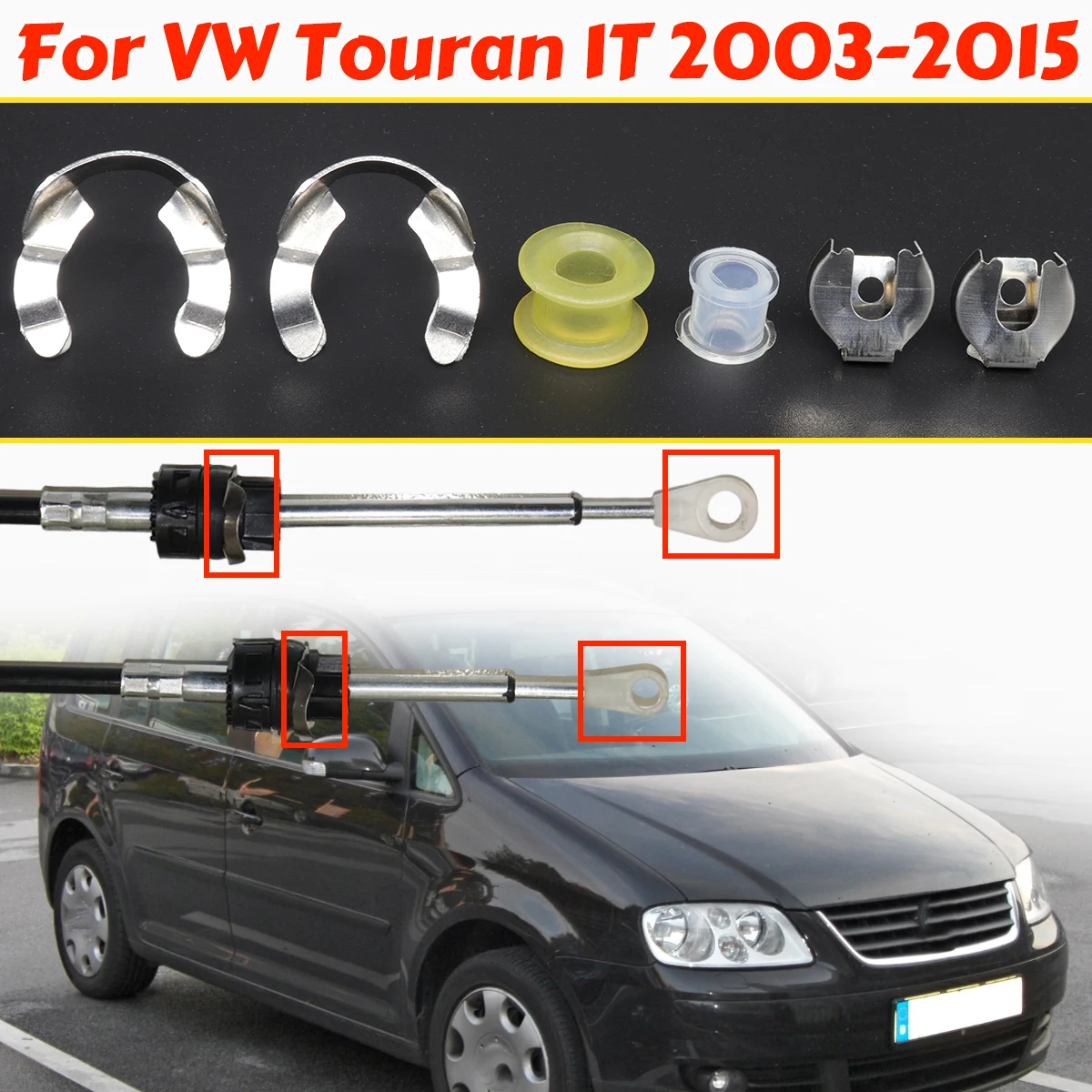 

For VW Touran 1T 2003-2015 Manual Trans Gearshift Cable Control Bushing Lock Washer Selector Linkage End Gearbox 1J0711280B Kit