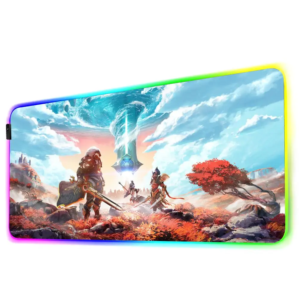 xenoblade chronicles Mouse Pad Game Rgb Desk Mat Back Light Led Mousepad Setup Gaming Accessories Deskmat Big Mousepad Backlight