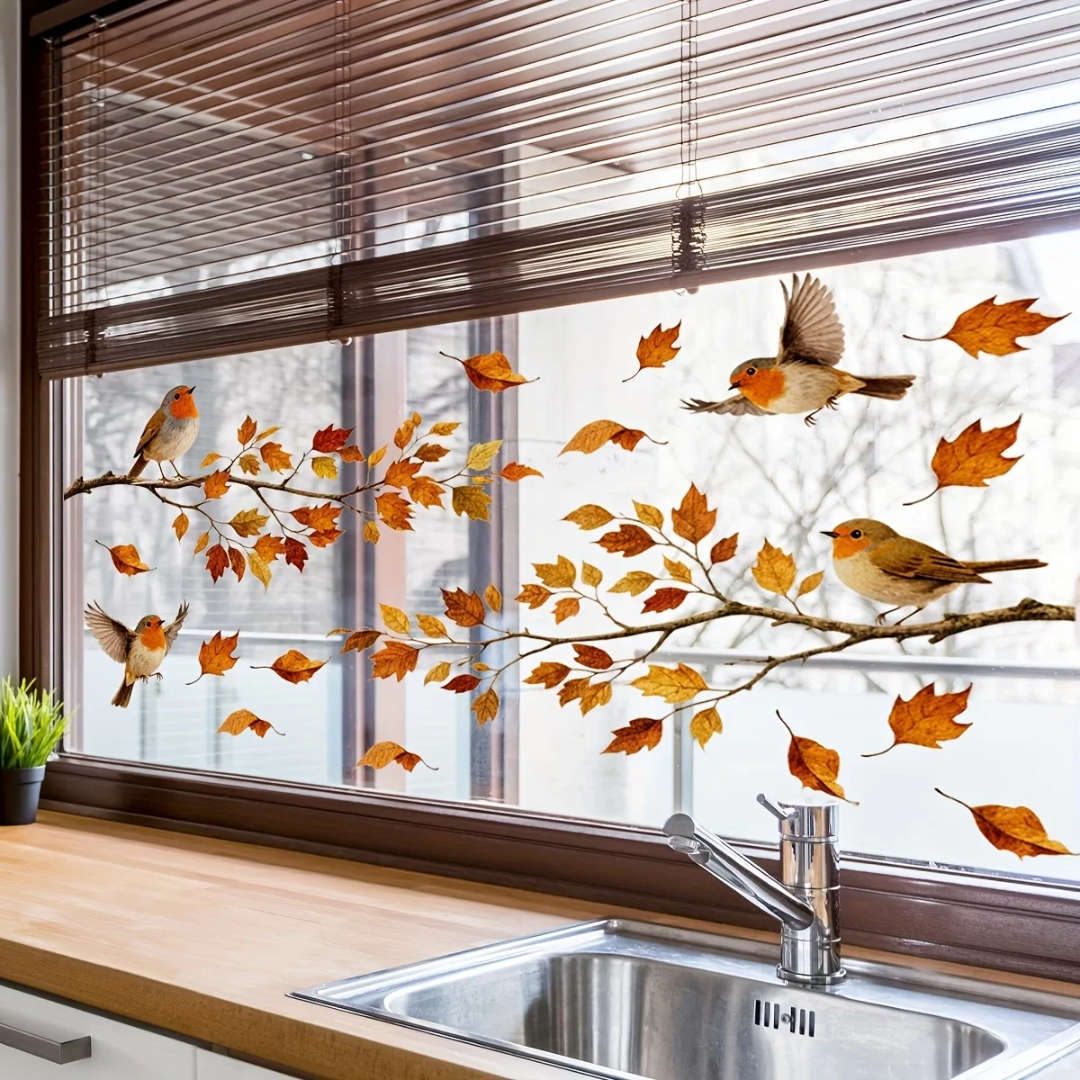 1pc sticker for living room, bedroom, home decoration, autumn home decoration, holiday static stickers