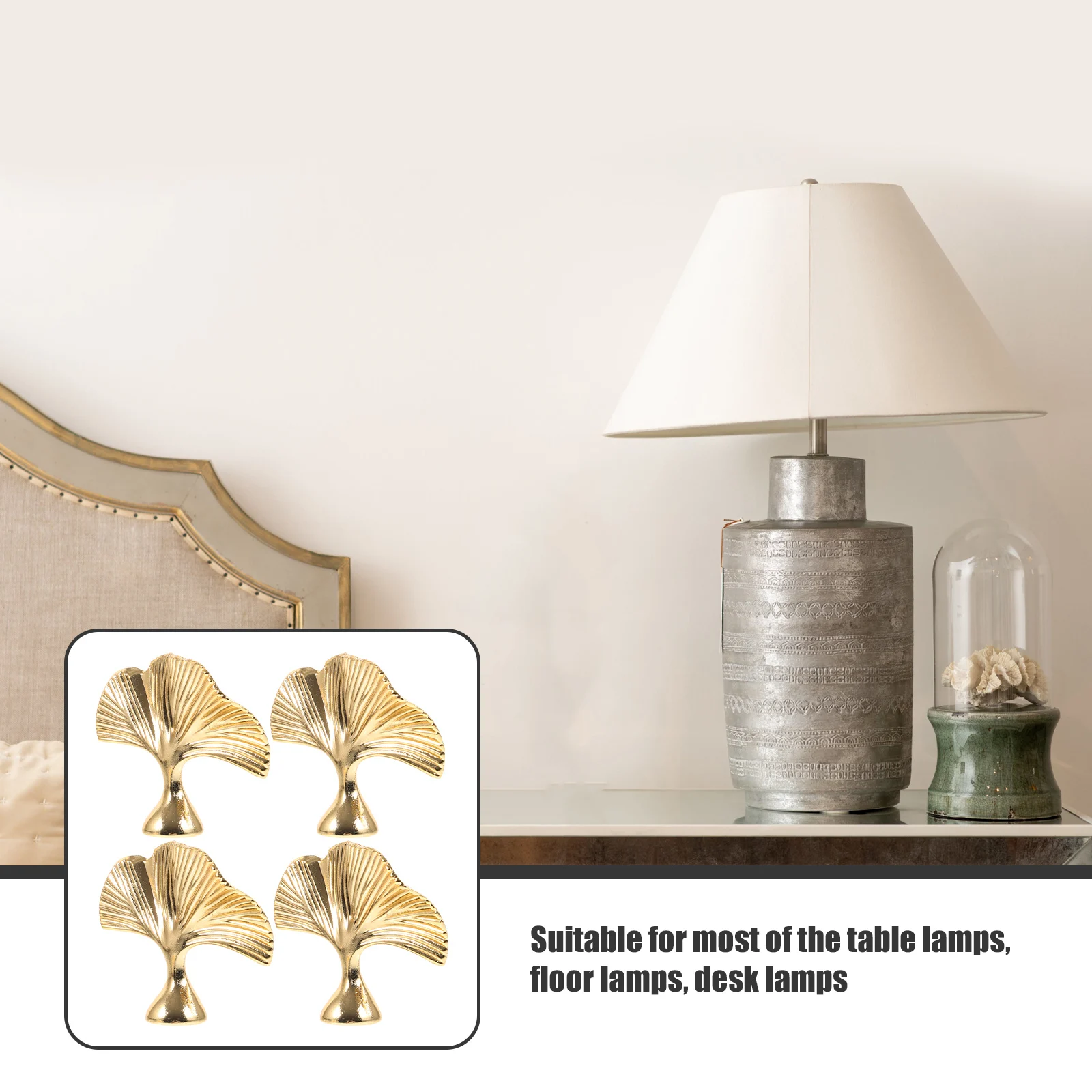 

4 Pcs Lighting Gold Knobs Lamp Cap Parts Finial Decoration Tapping Caps Zinc Alloy Tapped Hardware