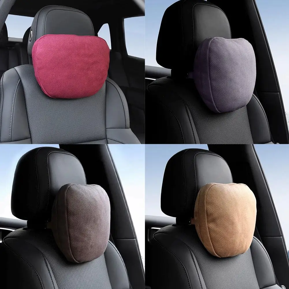 Car Headrest  Soft Comfort Auto Seat Neck Support Mat Pillow Cars Accessories Compatible For Tesla Audi Auto Interior view 2