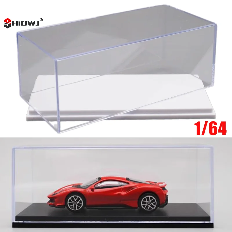

1:64 Scale Car Model Display Box Transparent Acrylic Dustproof Storage Case Hard Cover Collectible Miniature Toy Protection