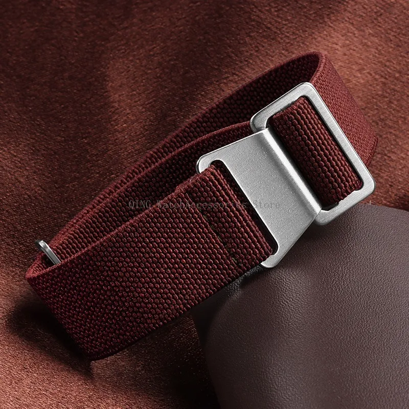 Nylon gevlochten horlogeband elastische nylon band Franse troepen parachute tas universele polsband heren dames sportarmband 18/20/22 mm