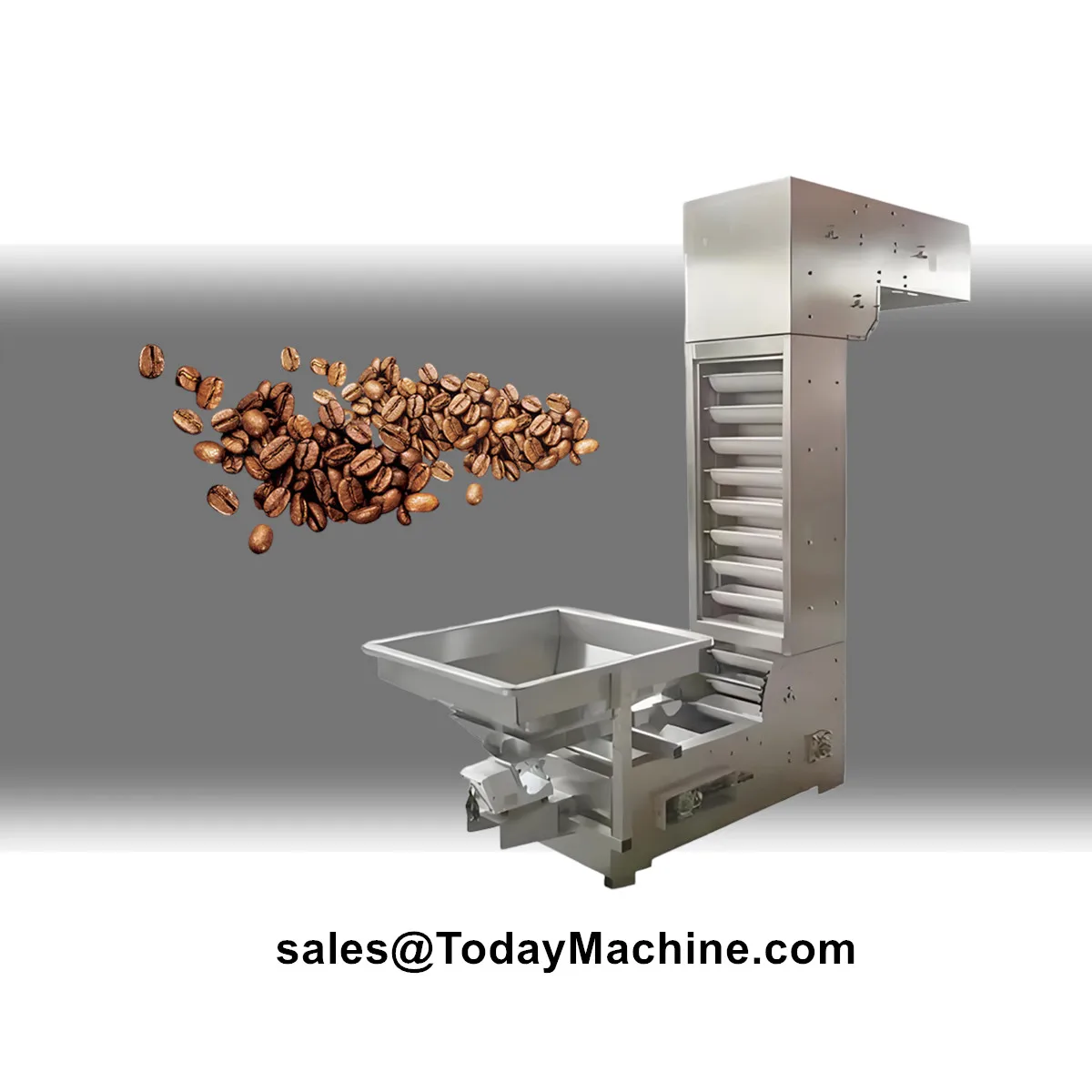 Trasportatore a vite per ascensore con benna verticale tipo Z per fagioli di cacao e arachidi