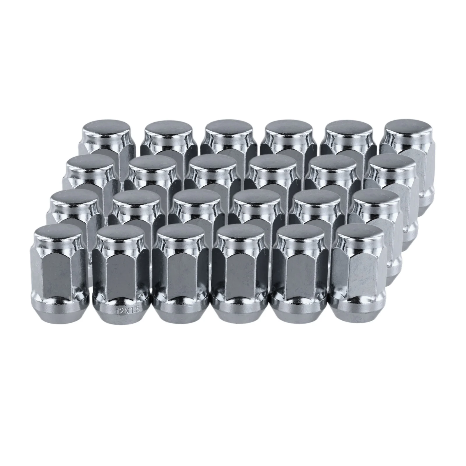 

Practical Silver Nut, Nuts 24PCS For Ford For LandCruiser Prado Lug Nut Socket Wheel Nuts Requiring A 1/2\"-20 Thread