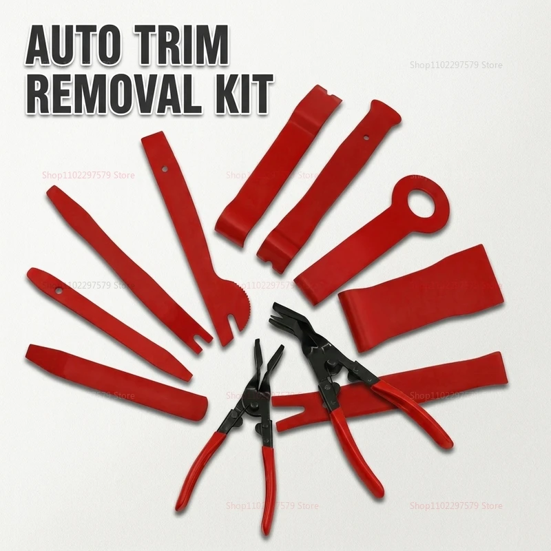 

19 Pieces Car Audio Dashboard Panel Disassembly Tool Kit for Navigation System Removal Interior Trim Fastening Sleeve Set