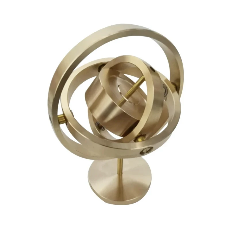 Pure Copper Gyroscope Precision Mechanical Triaxial Gyro Metal Boy Angular Momentum Gyroscope Balance Toy