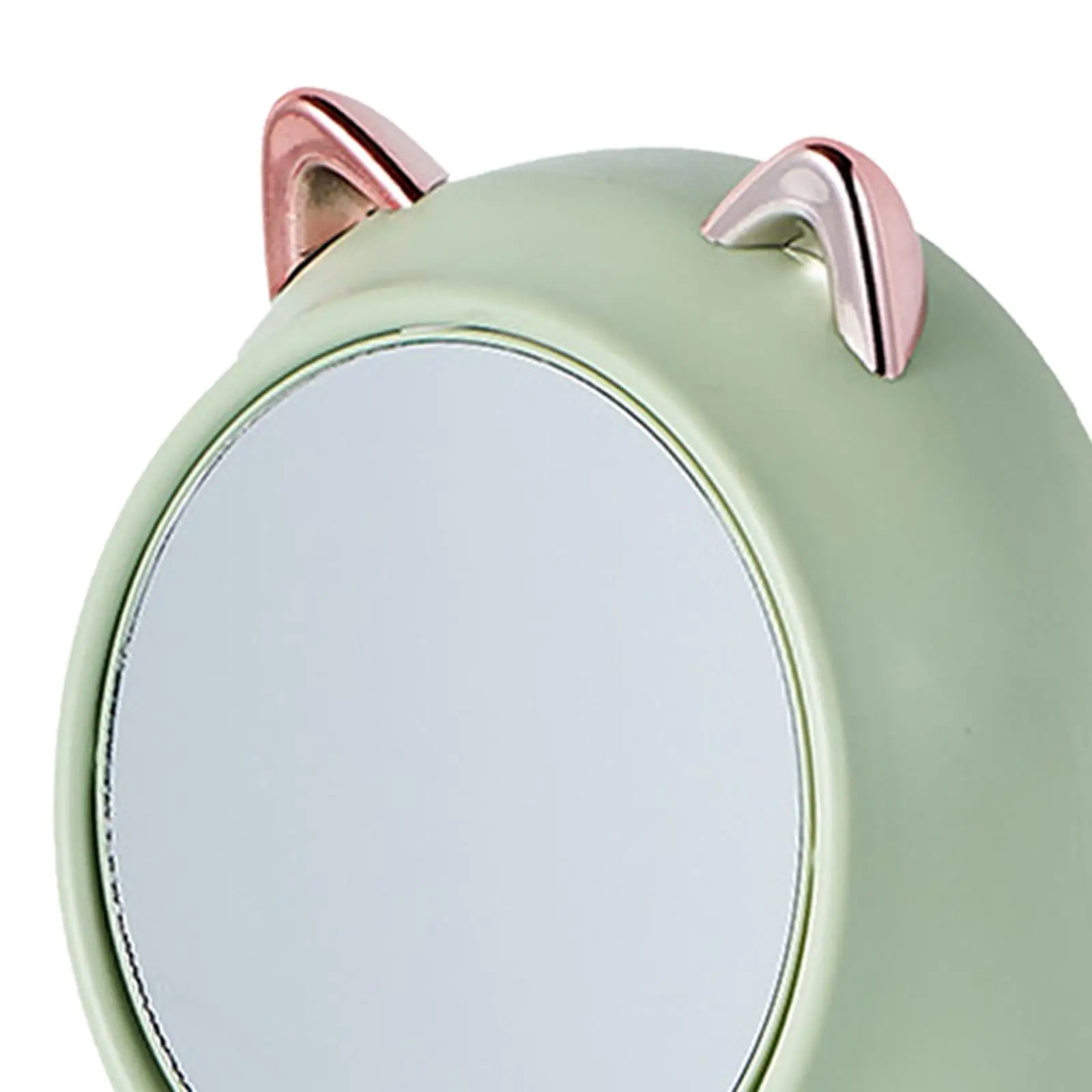 Boîte de rangement de maquillage avec miroir double face, étui cosmétique, miroir de courtoisie, 360