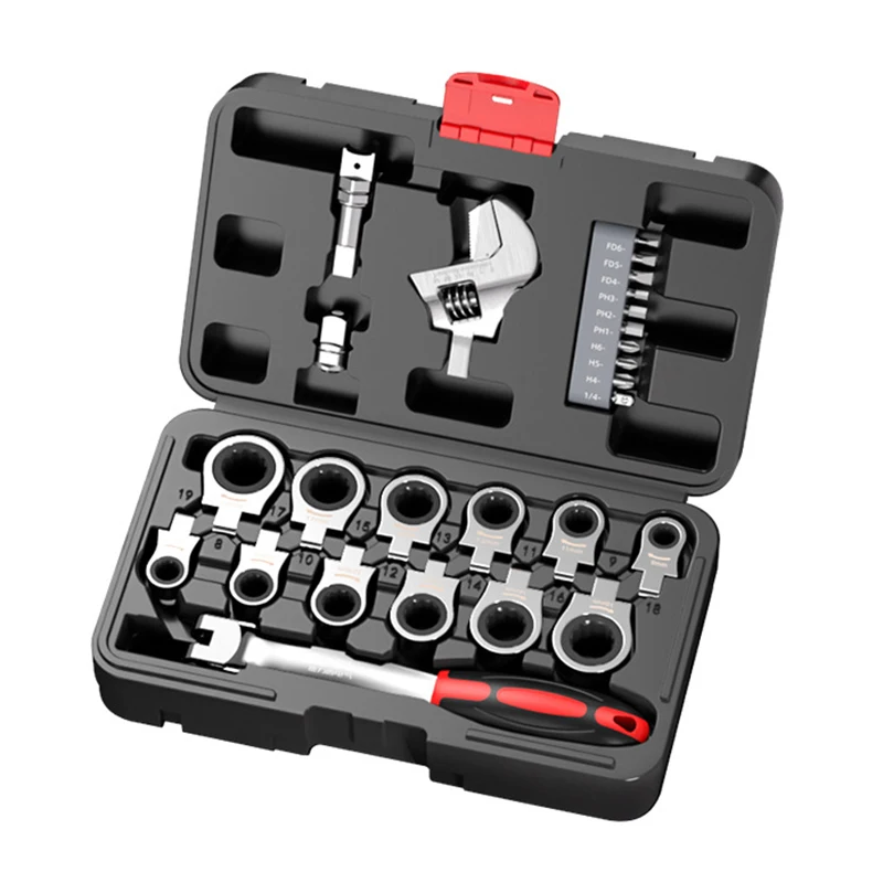 

Professional Ratchet Wrench Set Kit Industrial Maintenance Wrenches Sets Automotive Mechanical Workshop Wrench Universal Tools