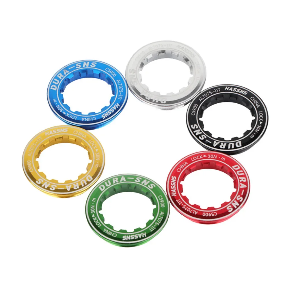 Bike Bicycle Freewheel Lock Cover Aluminum Alloy MTB Road Bike Cover Locking Ring Fixing For 8/9/10/11 Speed Cassettes Bolt Part