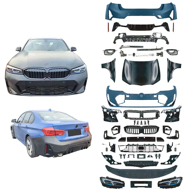

FW Factory Car Parts MT Style Front Rear Bumper Hood Headlamp Hood Bodykit Upgrade for 3 Series F30 F35 13-19 to G20 23+ MT