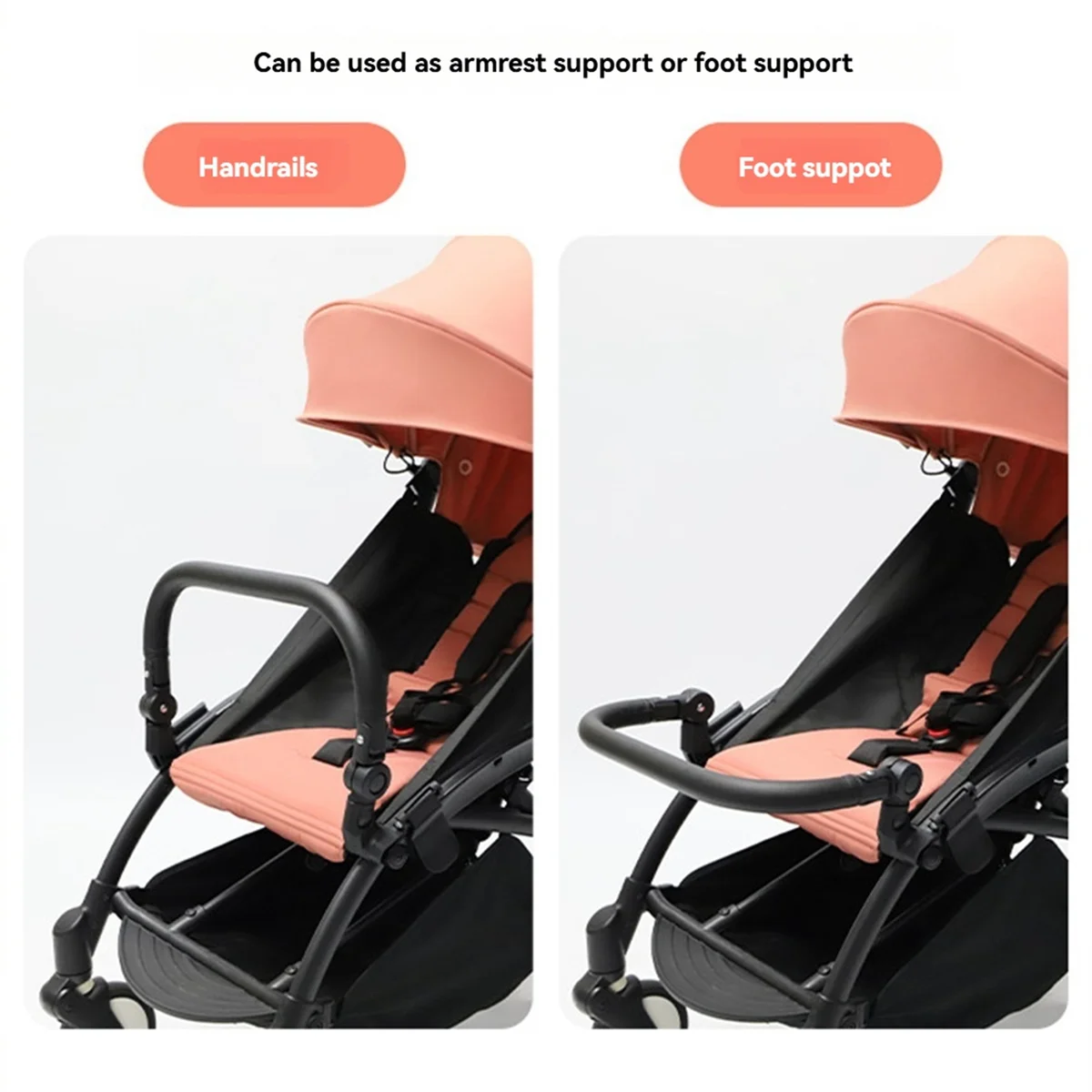 A62X عربة الوفير بار مسند الذراع عربة الملحقات قابل للتعديل المقود ل YOYO/YOYA الطفل يدفع باليدين مسند الذراع الأوسط