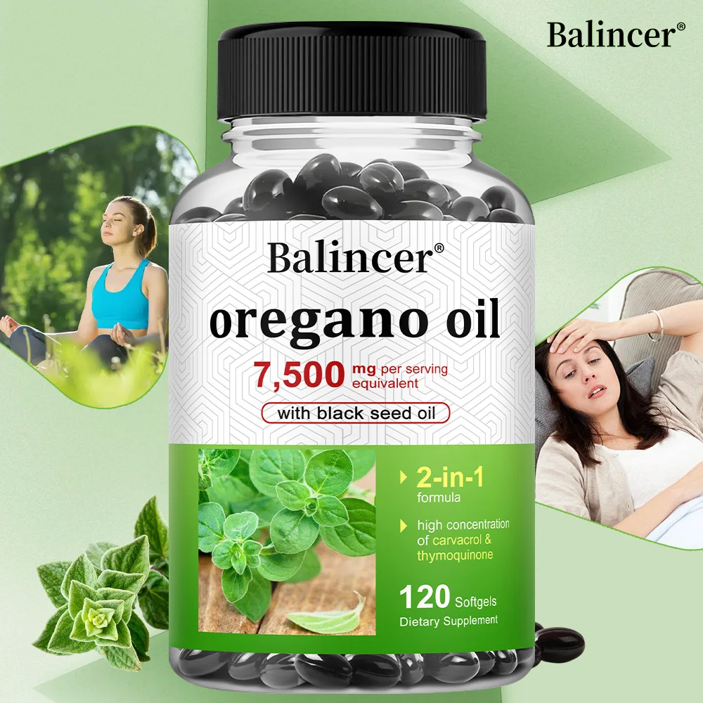 

Oregano Oil Capsules - Promote Digestive Health, Intestinal Health, Blood Circulation, Immune System, Anti-oxidation