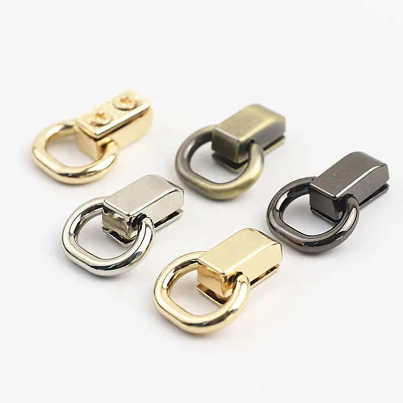 

20PCS/Lot Metal D Ring Bag Side Clip Buckles Belt Hook Clasp Handbag Strap Hanger Screw Connector Handle Leather Craft Accessory