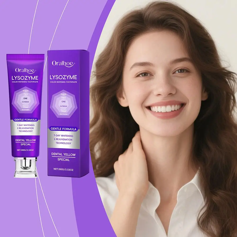 

Зубная паста мятно-фиолетового цвета, корректирующая формула для более яркого поиска улыбки, ежедневная гигиена полости рта, свежее дыхание, эмаль, уход, 100 г