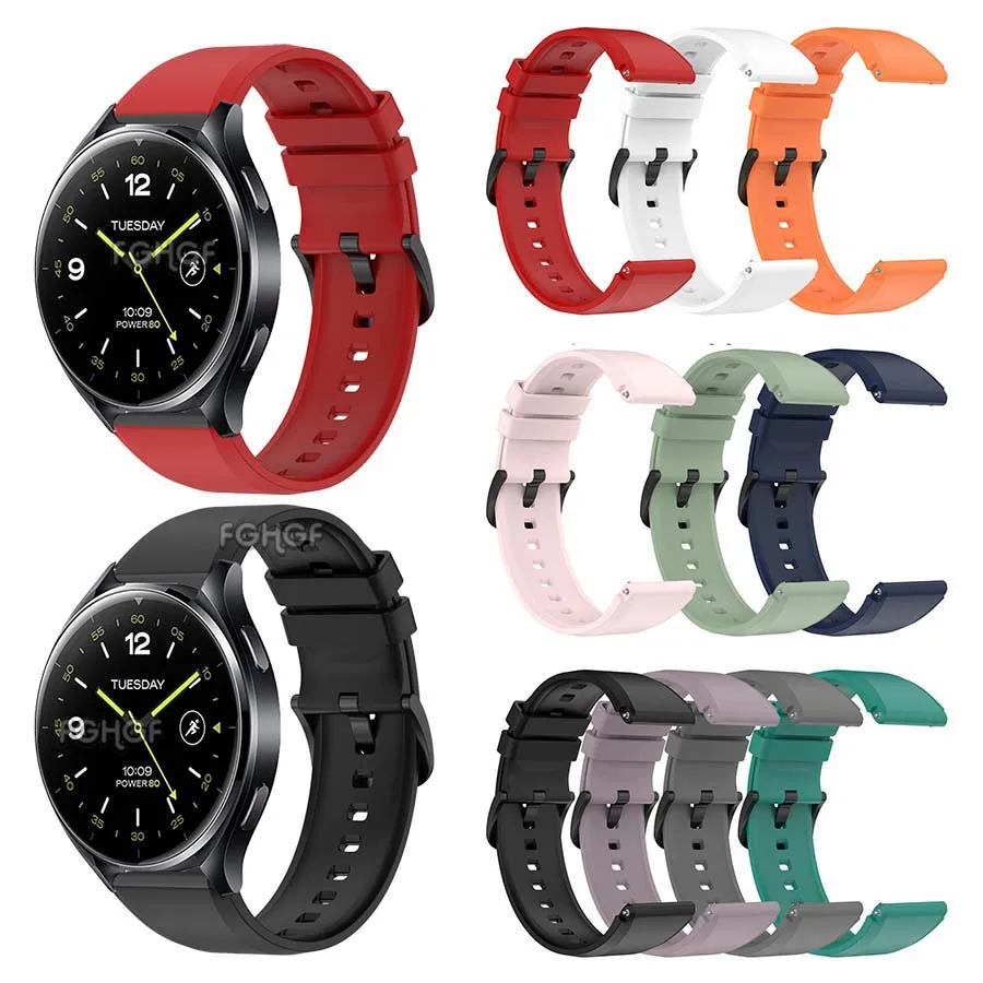 22mm Silicone Strap For Xiaomi Watch 2 S3 Smart Watchband Bracelet For Mi Watch 2 Pro Color 2 S1 Active Pro S2 42 46mm Wristband