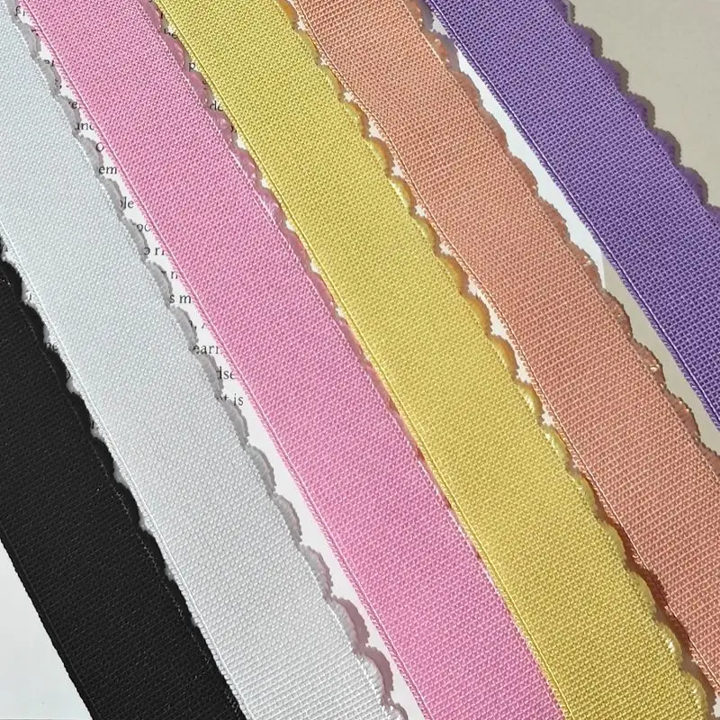 2.5CM Color Crescent Plush Bottom Elastic Rubber Band Elastic Band Underwear Waist Skirt Clothing Waist DIY Lace Accessories