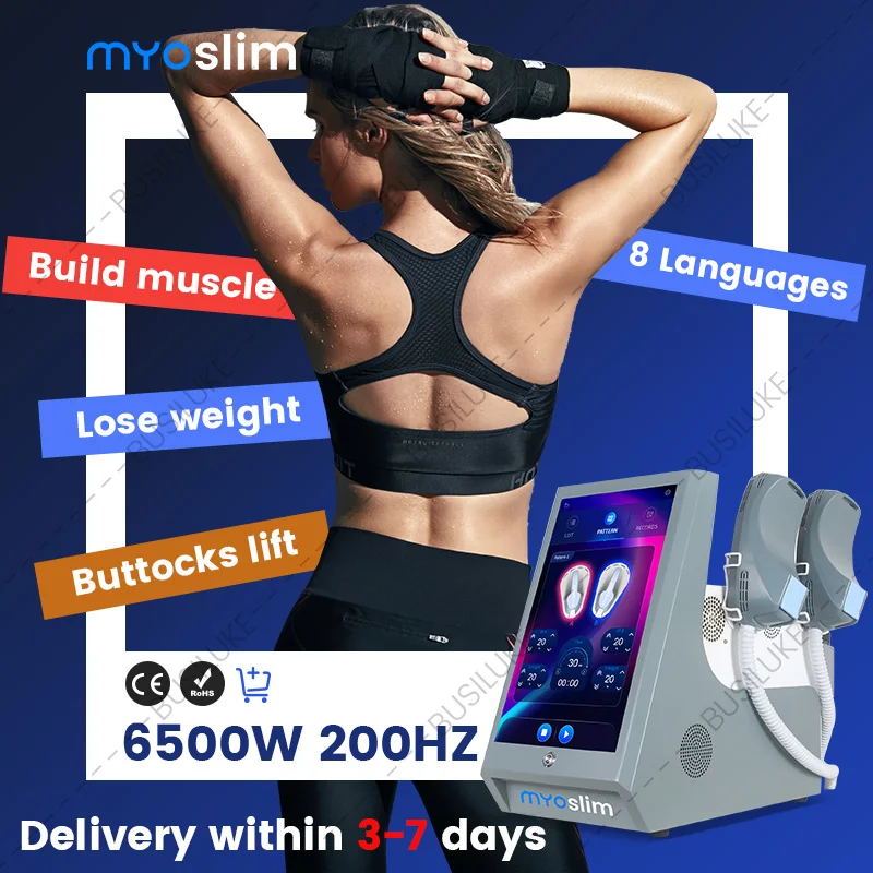 

EMS Body Sculpt 6500w Body Slimming EMS Fat Burning Muscle Sculpting Electromagnetic Stimulate Sculpt Therapy Machine MYOslim