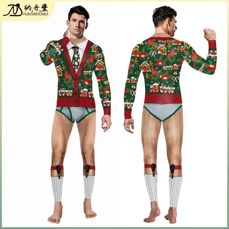 NewS-XL Christmas Muscle Chest Sexy Boobs Sweatshirt Men Women Ugly Sweater Party Funny Graphic Sweatshirts Pullover Hoodies Top