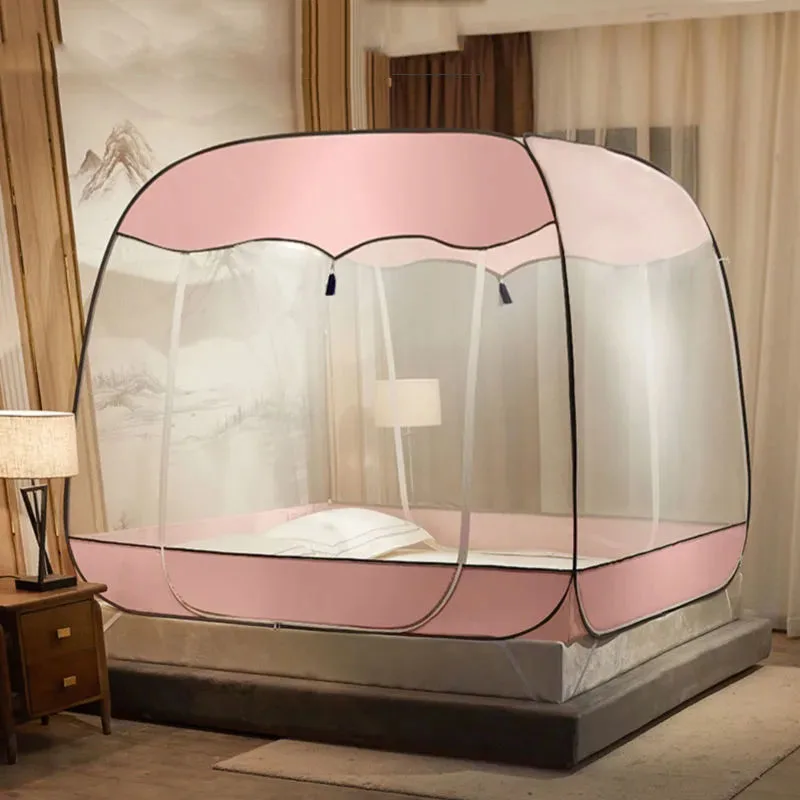 Installation-free Yurt Mosquito Net Household 1.2m 1.5m 1.8m 2m Bed Mosquito Net Encrypted Cellular Network Mosquito Net