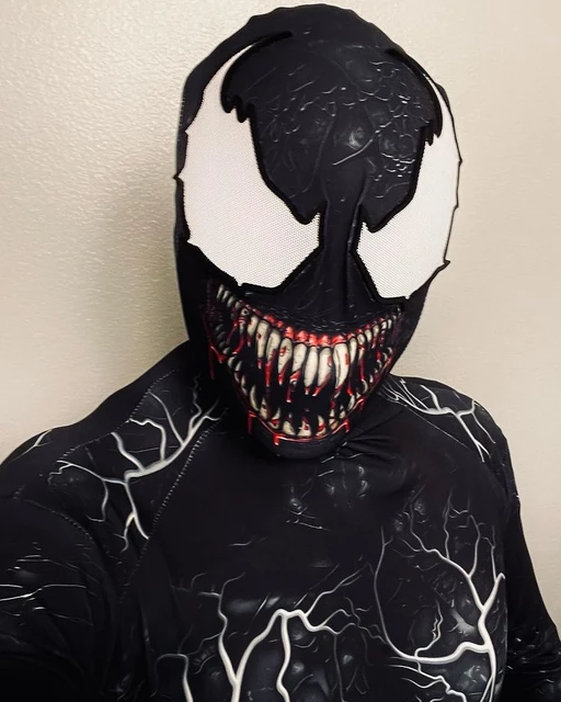 ヴェノム-大人のスパイダーコスプレコスチューム,ハロウィーンのボディスーツ,全身タイツ,セカンドスキン,メンズパーティージャンプスーツ,新品 -  AliExpress