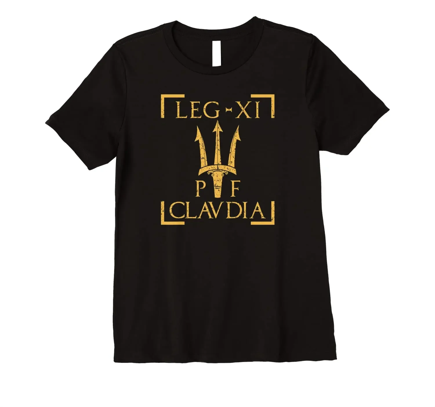 Legio XI Claudia Pia Fedelis Neptune Trident Roman Legion T Shirt. New 100% Cotton Short Sleeve O-Neck T-shirt Casual Mens Top