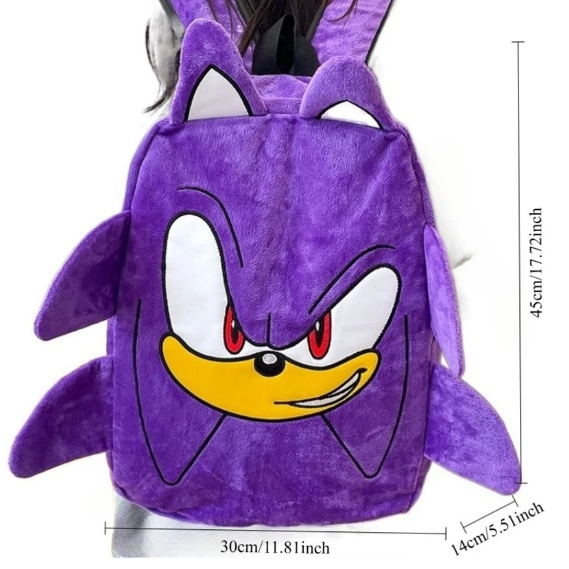 حقيبة ظهر سونيك، حقيبة مدرسية متعددة الوظائف ذات سعة كبيرة، هدية للحفلات، هدية الهالوين، هدية عيد الفصح، هدية عيد الميلاد