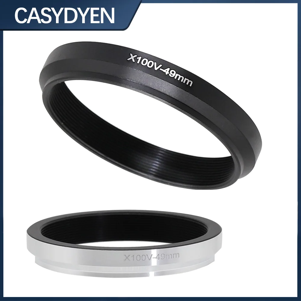 49mm Metal Lens Filter Adapter Ring For Fuji X100V/X100VI Camera Conversion Lens Replace Lens Filter Adapter Ring