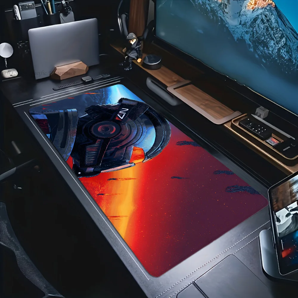 Mass Effect N7 Mousepad Mouse Mat Desk Mat With Pad Gaming Accessories Prime Gaming XXL Keyboard Pad Padding Mat