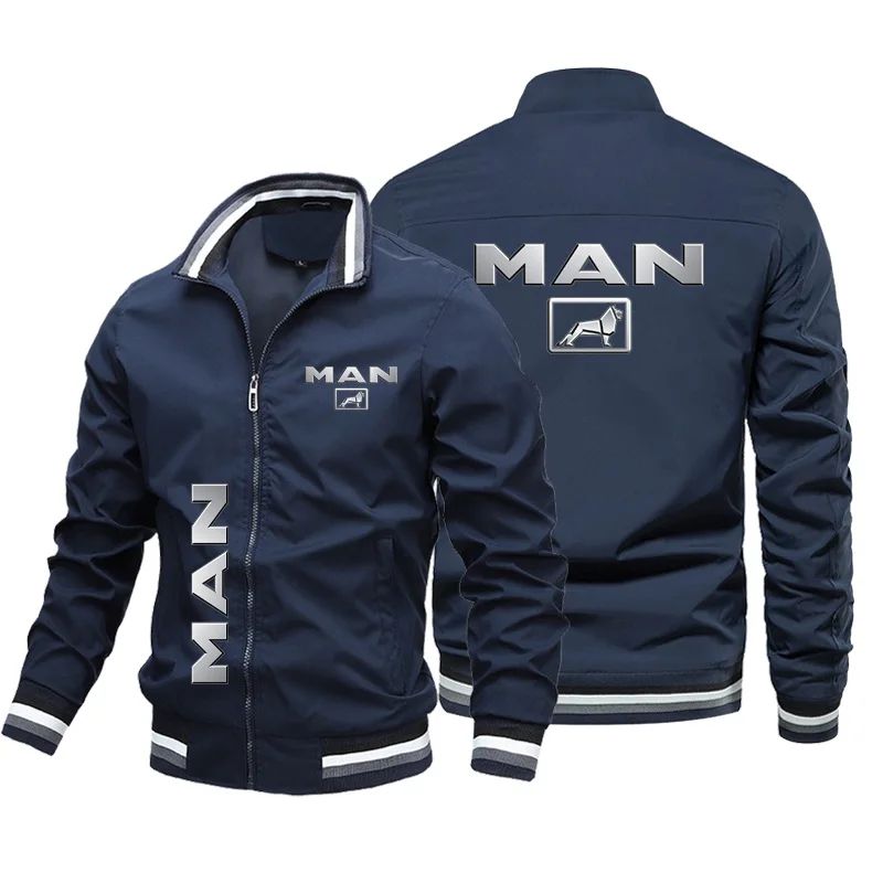 2024 New Spring Autumn MAN Truck Logo Hoodied Men\'s Fashion Long Sleeve Zipper Cotton Hip-Hop Harajuku Hoody Casual Jacket