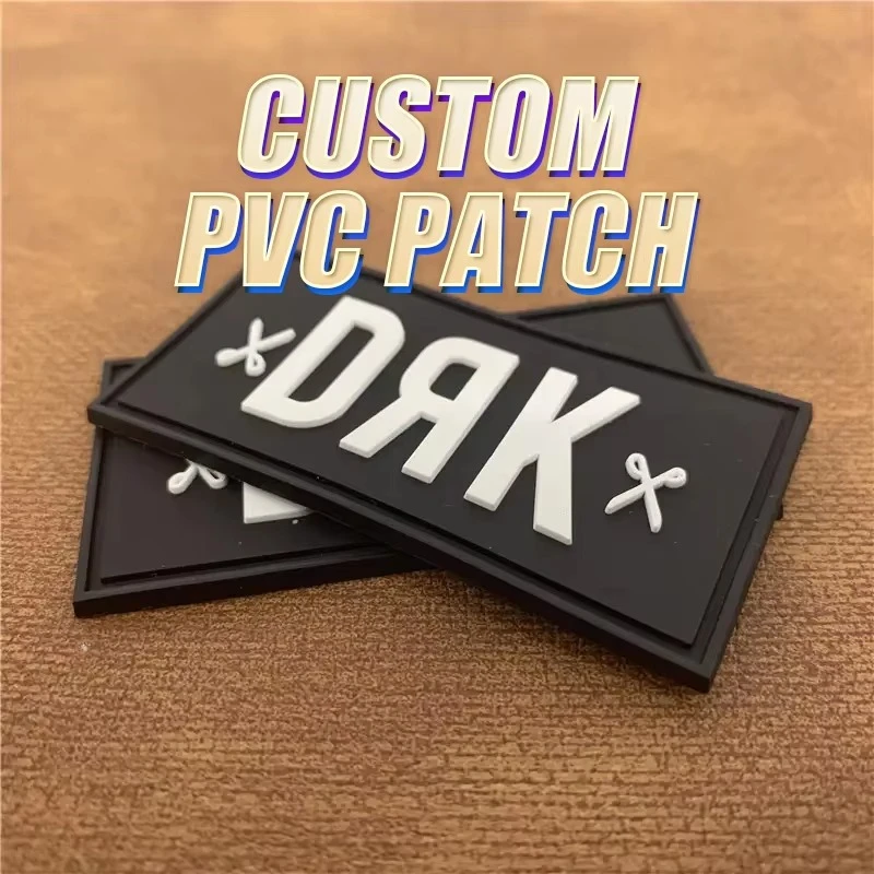 Custom Embossed PVC Patch Logo Soft Rubber Hook Loop Patches Iron-on LOGO Sew-On Badge