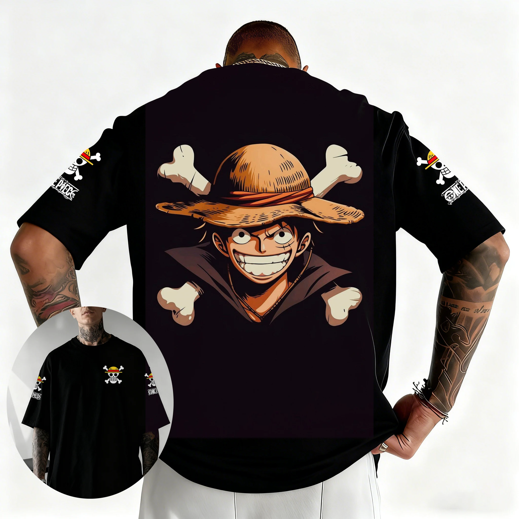 قطعة واحدة لوفي زورو نامي سانجي المروحية تي شيرت مطبوع الصيف أنيمي المحملة 2026 قصيرة الأكمام ريترو Harajuku Y2K الشارع الشهير المحملة القمم