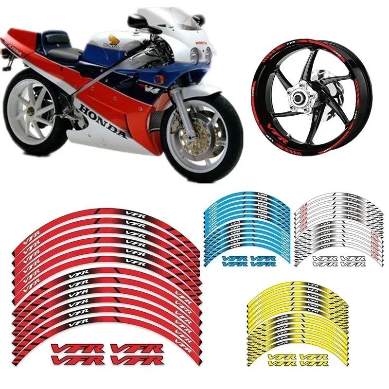 

For Honda VFR VFR750 VFR800 VFR1200 VFR1200F Motorcycle Motor Parts Contour Wheel Decoration Decal Sticker - D