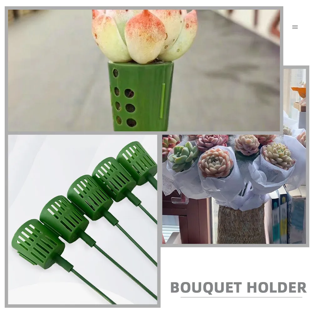 5Pcs Succulent Bouquet Display Stand Strong Stabilizing Support Frame Elegant Home Decor Flower Shop DIY Craft Supply Riser