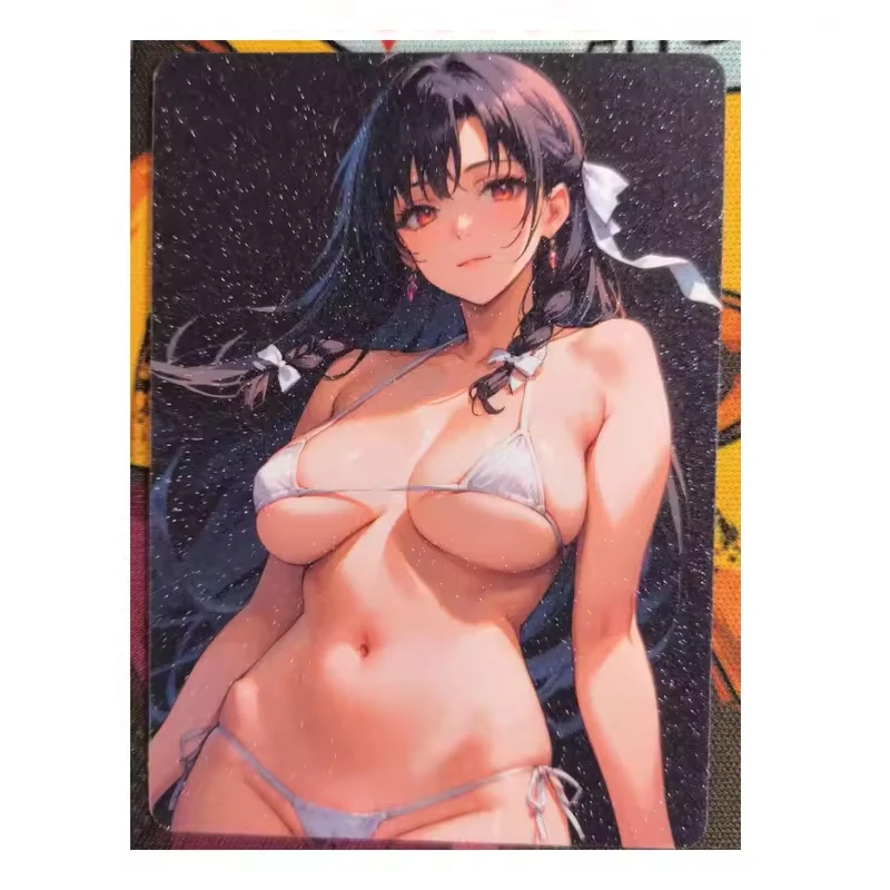 Sexy Anime Girl Card Goddess Story ACG DIY Hancock Terumi Mei Hinata Tsunade Mouri Ran Premium Flash Adult Toys Collection Card