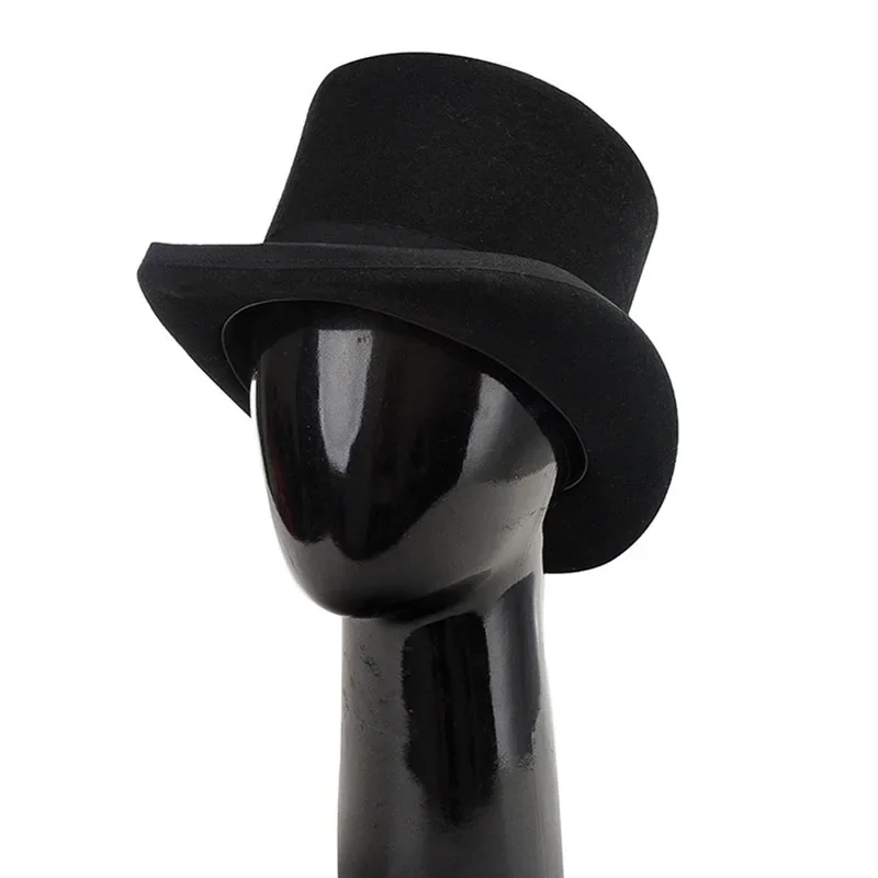 Top Hat for Men Women Winter Fedoras Wool Top Hat Flat Mad Hatter Top Hat Traditional Magic High Top Hat Party Costume Accessory