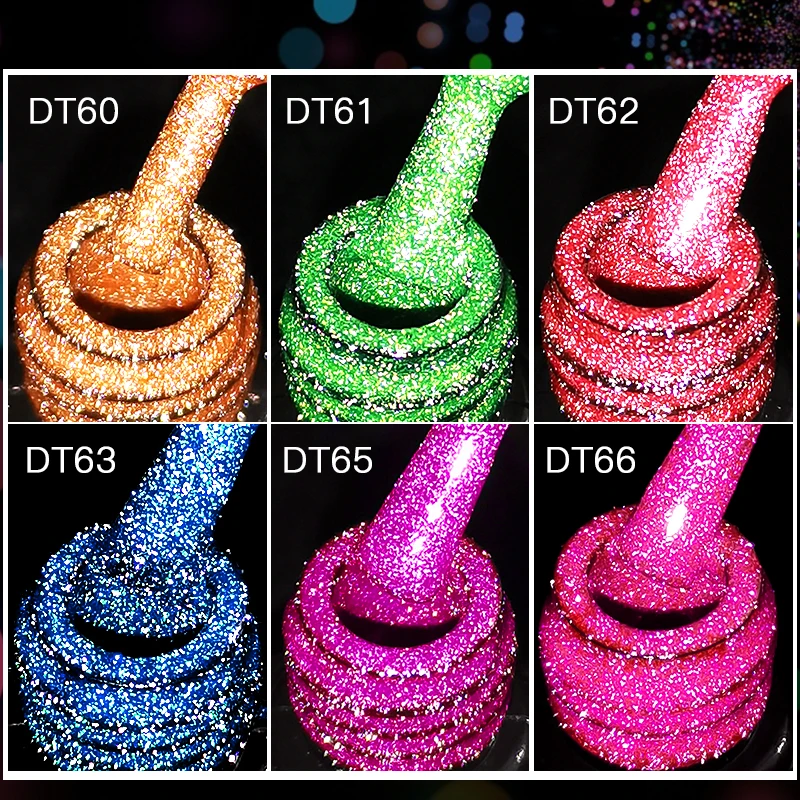 7-11pcs/set Fluorescente Riflettente Gatto Magnetico Gel Smalto Set Con Bastone Magnetico Glitter Neon Nail Art Kit forniture per unghie